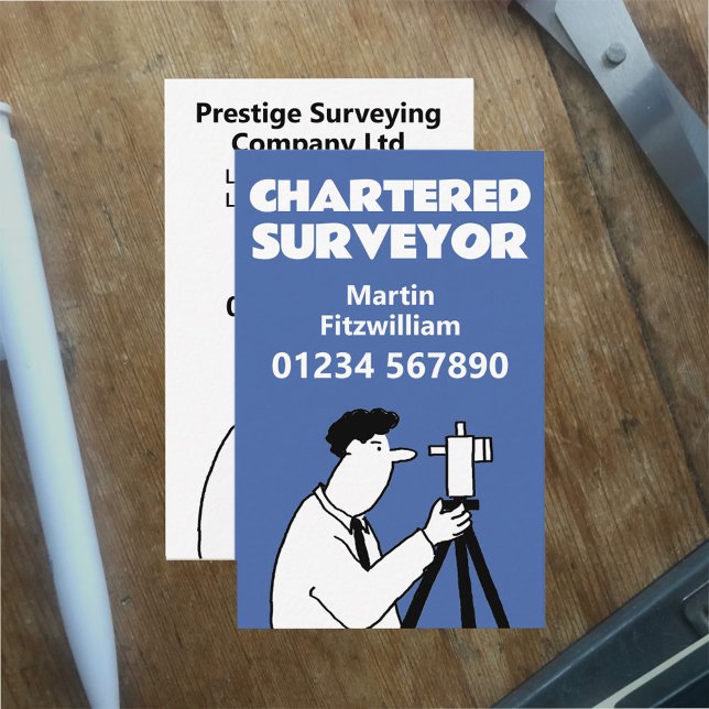 Land Surveying or Chartered Surveyor Business Card (Creator Uploaded)