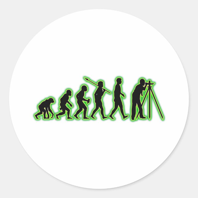 Land Surveyor Classic Round Sticker (Front)