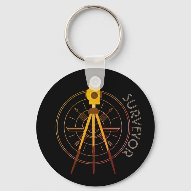 Land Surveyor Compass Key Ring (Front)