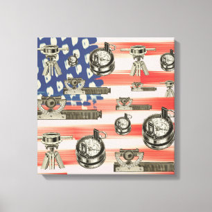 Land Surveyor Surveying Vintage Tools   Compass Ca Canvas Print