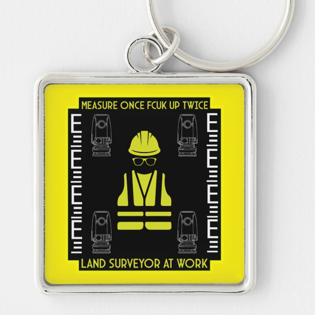 land surveyors key ring (Front)
