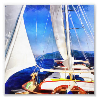 Land Was Created For Boats To Visit Sailing Art Photo Print
