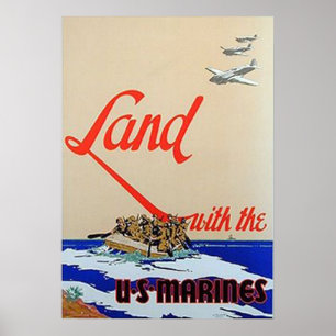 Land With The U.S. Marines Poster