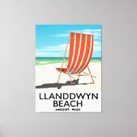 landdwyn Beach Anglesey Wales travel poster