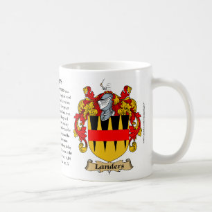Landers, the Origin, the Meaning and the Crest Coffee Mug