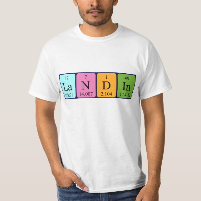 Landin periodic table name shirt (Front)