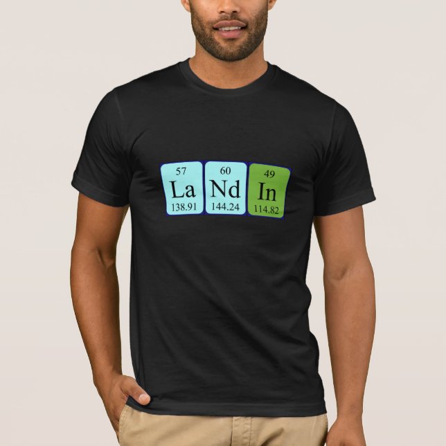 Landin periodic table name shirt (Front)