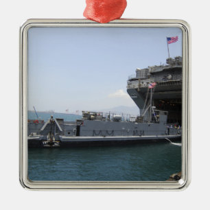 Landing Craft Utility moving into position Metal Tree Decoration