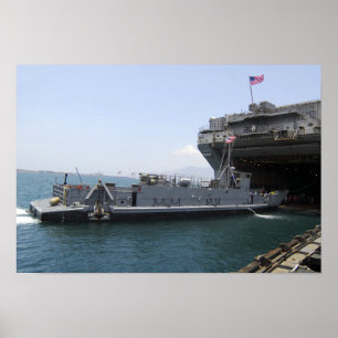 Landing Craft Utility moving into position Poster