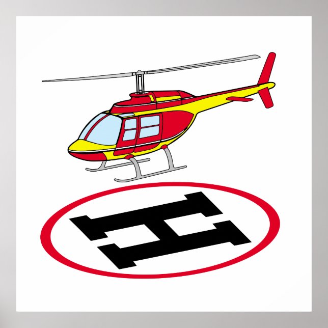 Landing helicopter poster (Front)