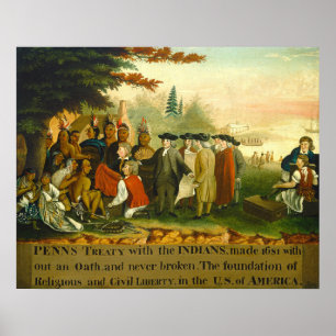 Landing of Columbus - Edward Hicks Fine Art Poster