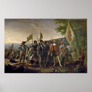 Landing of Columbus Poster