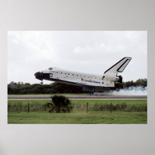 Landing of Space Shuttle Endeavour (STS-108) Poster