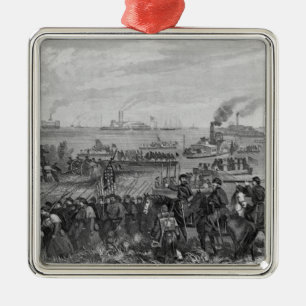 Landing of troops on Roanoke Island Metal Tree Decoration