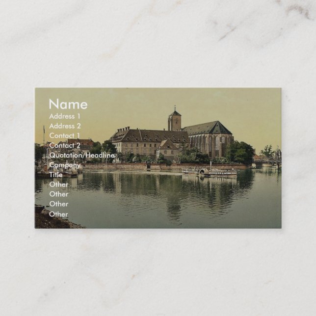 Landing place, Sand Church, Breslau, Silesia, Germ Business Card (Front)