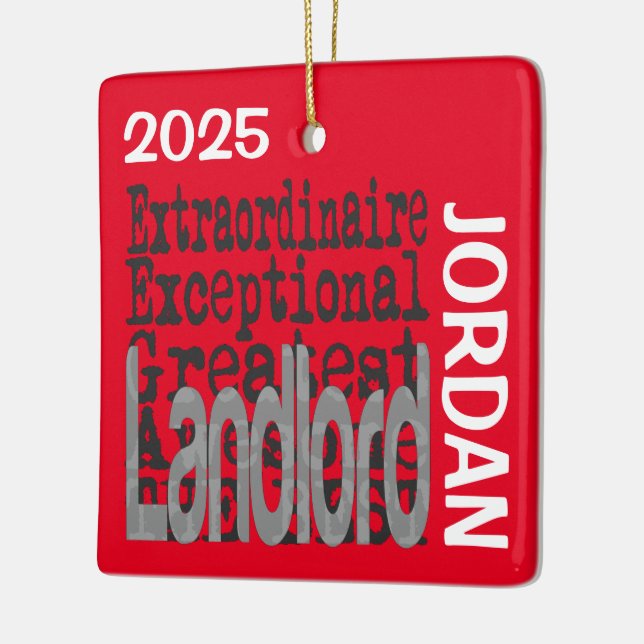 Landlord Extraordinaire CUSTOM Ceramic Ornament (Left)