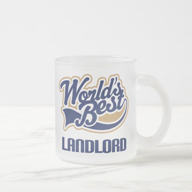 Landlord Gift Frosted Glass Coffee Mug (Right)
