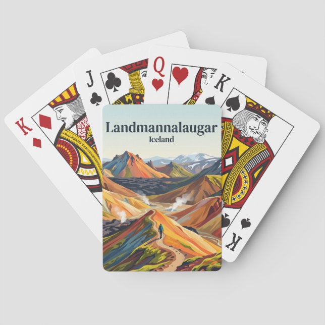 Landmannalaugar Iceland Playing Cards (Back)