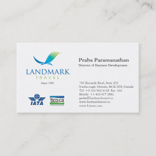 Landmark Travel Business Card