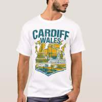 Landmarks And Welsh Dragon Of Cardiff Wales