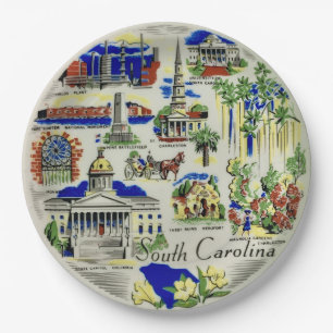 Landmarks of South Carolina Paper Plates
