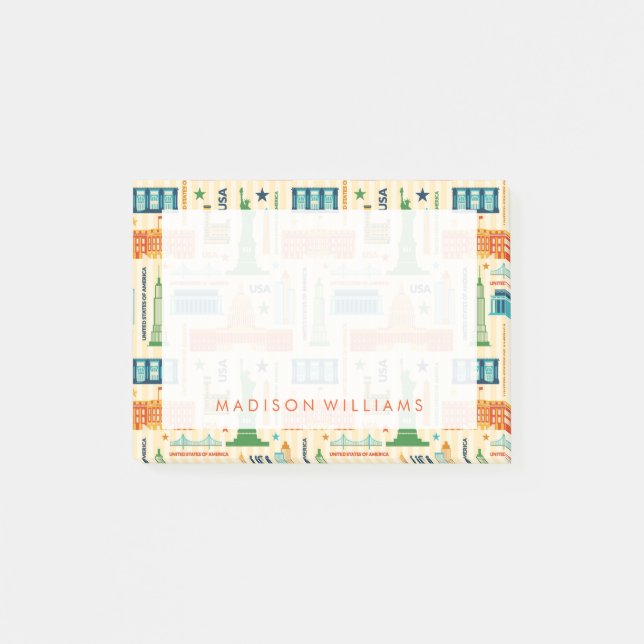 Landmarks of United States of America Post-it Notes (Front)