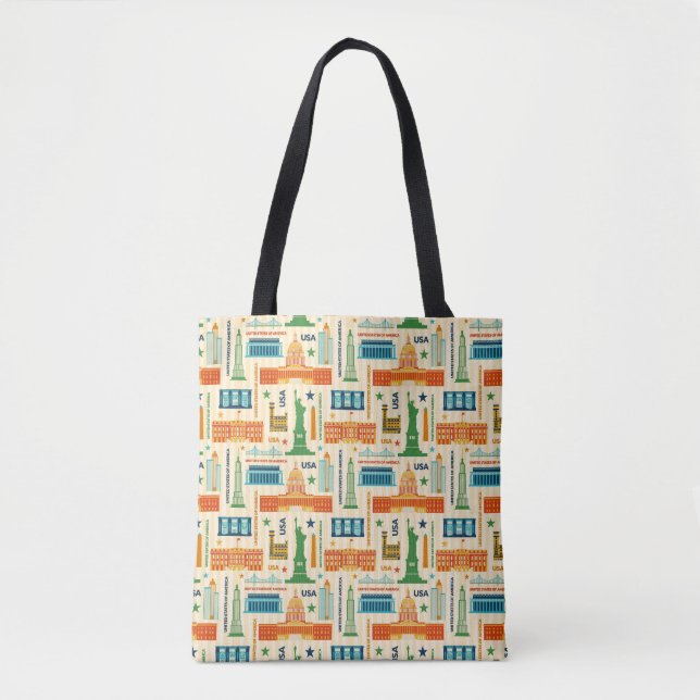 Landmarks of United States of America Tote Bag (Front)
