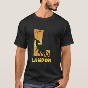 Landon personalised boys dinosaur cute custom kids T-Shirt
