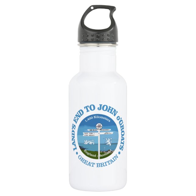 Land's End to John o'Groats (cycling c) 532 Ml Water Bottle (Front)