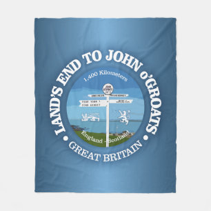 Land's End to John o'Groats (cycling c) Fleece Blanket