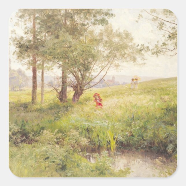 Landscape 3 square sticker (Front)