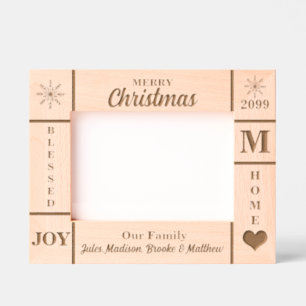 Landscape 7x5 Christmas Our Family Personalised Etched Frames