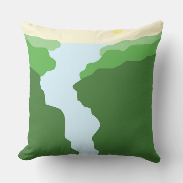 landscape abstract art cushion (Front)