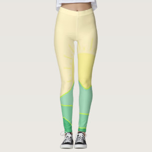landscape abstract art leggings