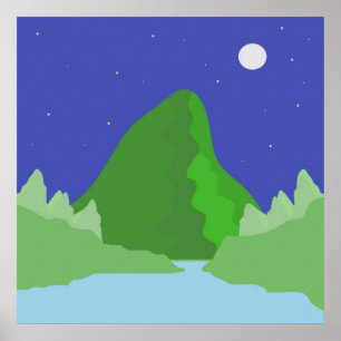 landscape abstract art poster