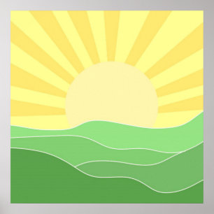 landscape abstract art poster