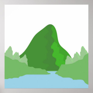 landscape abstract art poster