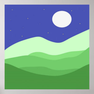 landscape abstract art poster