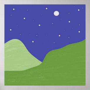 landscape abstract art poster