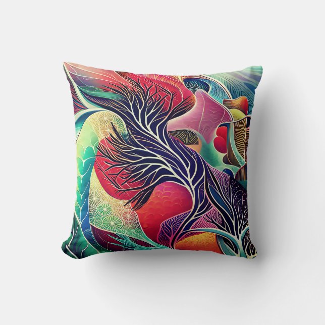 LANDSCAPE ABSTRACTION Throw Pillow (Front)