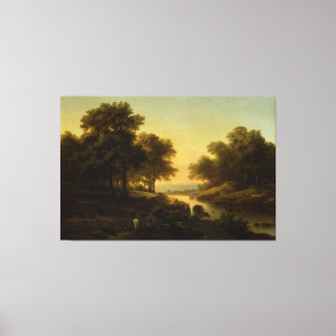 Landscape, Alexandre Calame, 1830 - 1845 Canvas Print