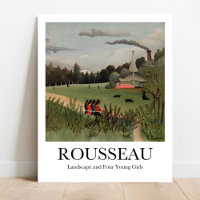 Landscape and Four Young Girls by Henri Rousseau