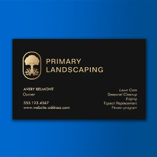 Landscape and Lawn Care Design Rooted Tree Magnetic Business Card