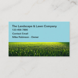 Landscape And Lawn Services Simple Design Business Card