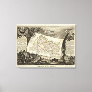 Landscape and towns canvas print