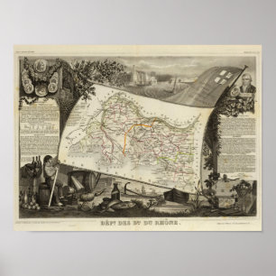 Landscape and towns poster