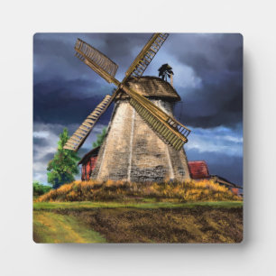 Landscape and Weather in the Netherlands - Drawing Plaque