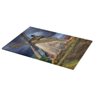 Landscape and Weather in the Netherlands Painting Cutting Board