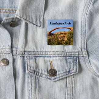 Landscape Arch at Arches National Park 15 Cm Square Badge