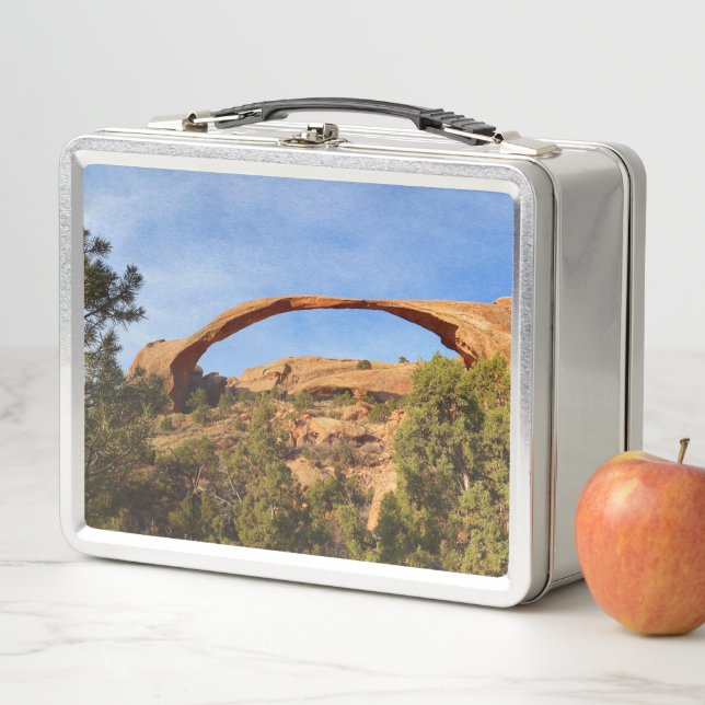 Landscape Arch at Arches National Park Metal Lunch Box (In Situ)